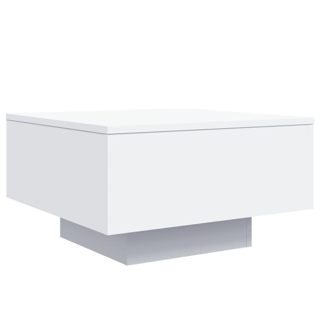 Table basse avec lumières LED blanc 55x55x31 cm - XIOS