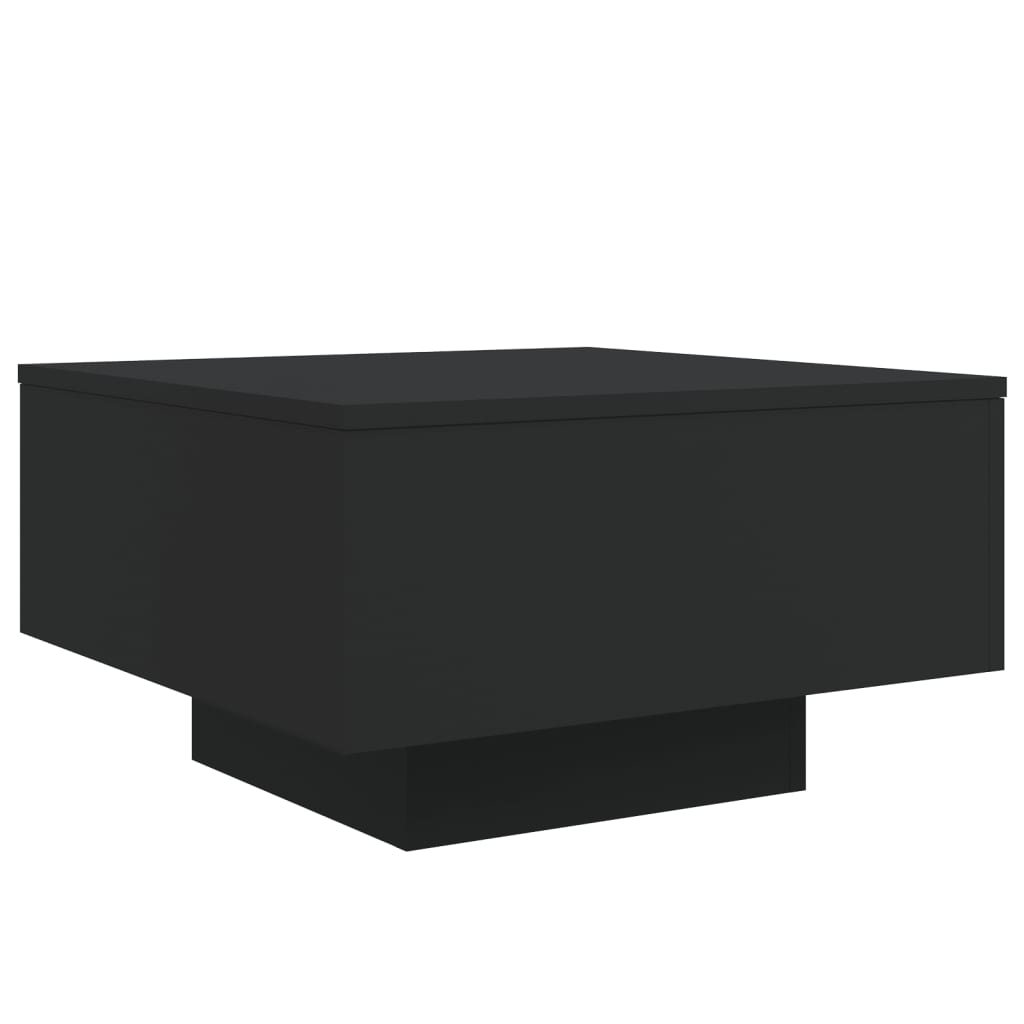 Table basse avec lumières LED noir 55x55x31 cm - XIOS