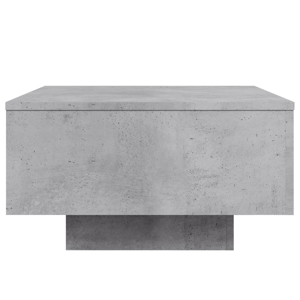 Table basse avec lumières LED gris béton 55x55x31 cm - XIOS
