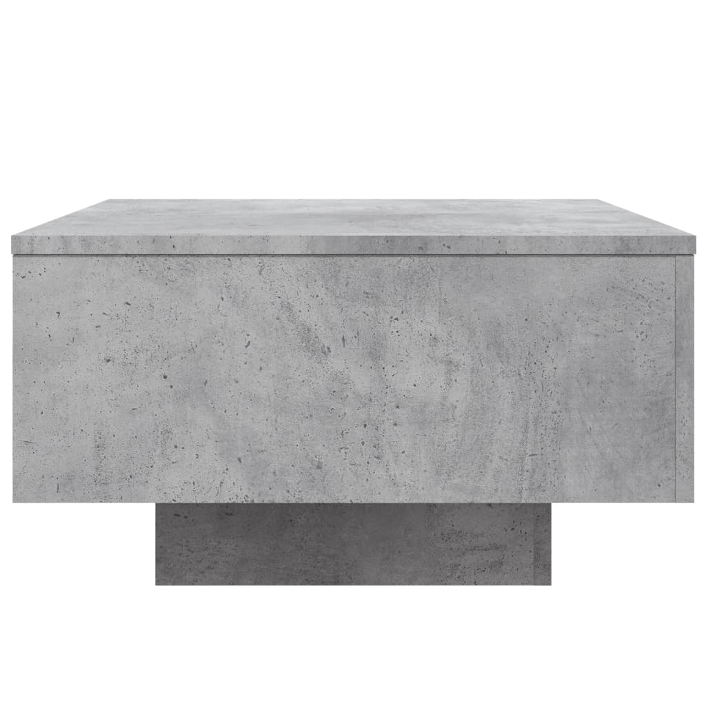Table basse avec lumières LED gris béton 55x55x31 cm - XIOS