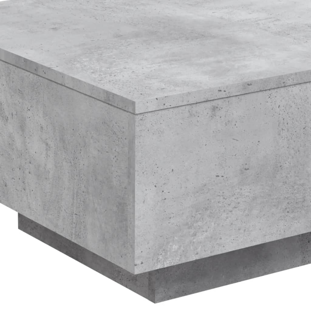 Table basse avec lumières LED gris béton 55x55x31 cm - XIOS