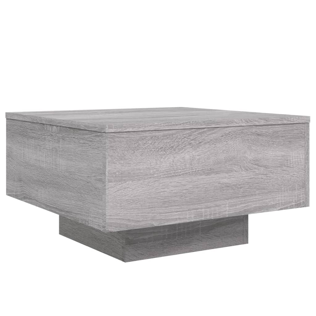 Table basse avec lumières LED sonoma gris 55x55x31 cm - XIOS