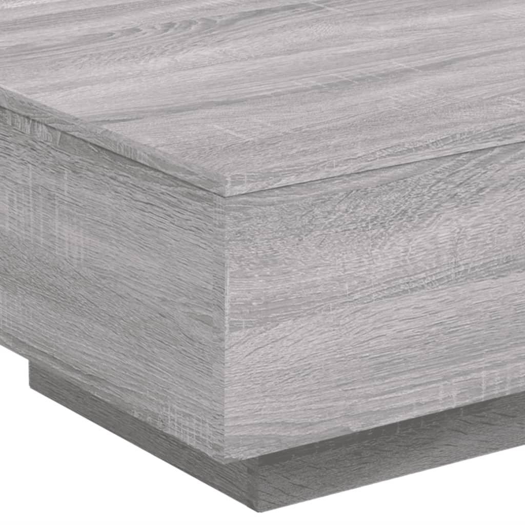 Table basse avec lumières LED sonoma gris 55x55x31 cm - XIOS