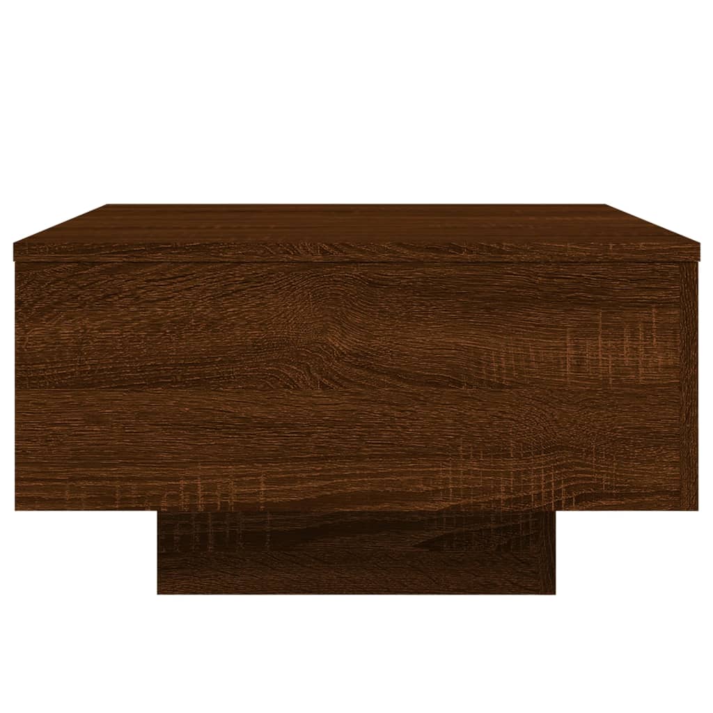 Table basse avec lumières LED chêne marron 55x55x31 cm - XIOS