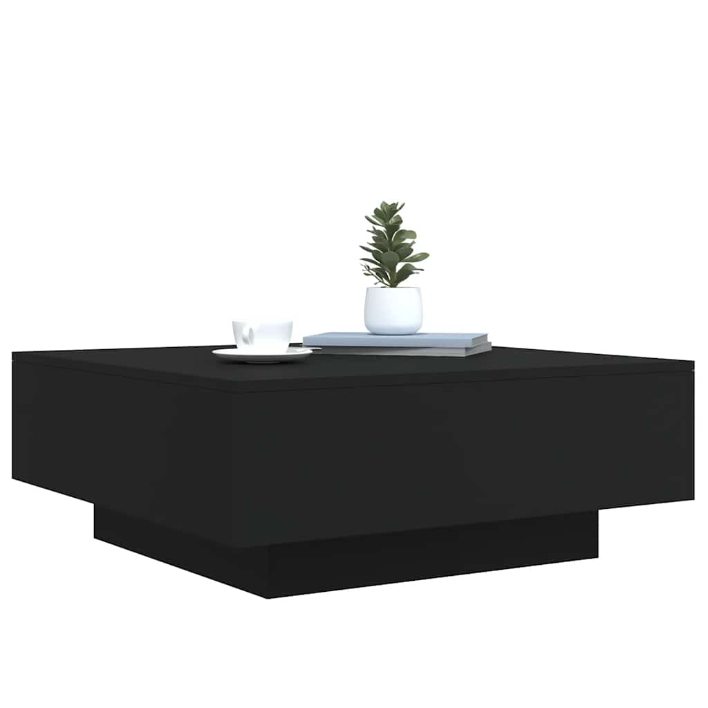 Table basse noir 80x80x31 cm bois d'ingénierie - XIOS