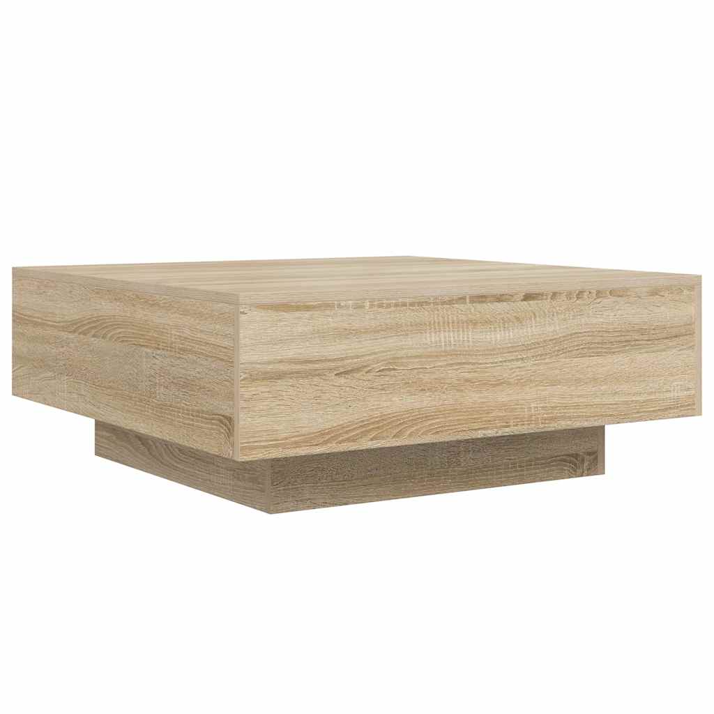 Table basse chêne sonoma 80x80x31 cm bois d'ingénierie - XIOS