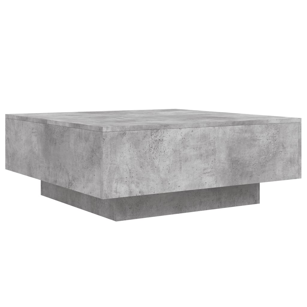 Table basse gris béton 80x80x31 cm bois d'ingénierie - XIOS
