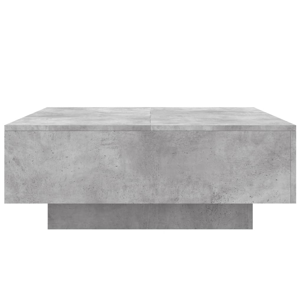 Table basse gris béton 80x80x31 cm bois d'ingénierie - XIOS