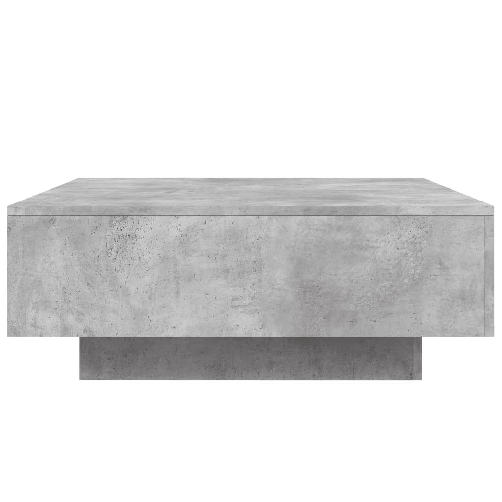 Table basse gris béton 80x80x31 cm bois d'ingénierie - XIOS