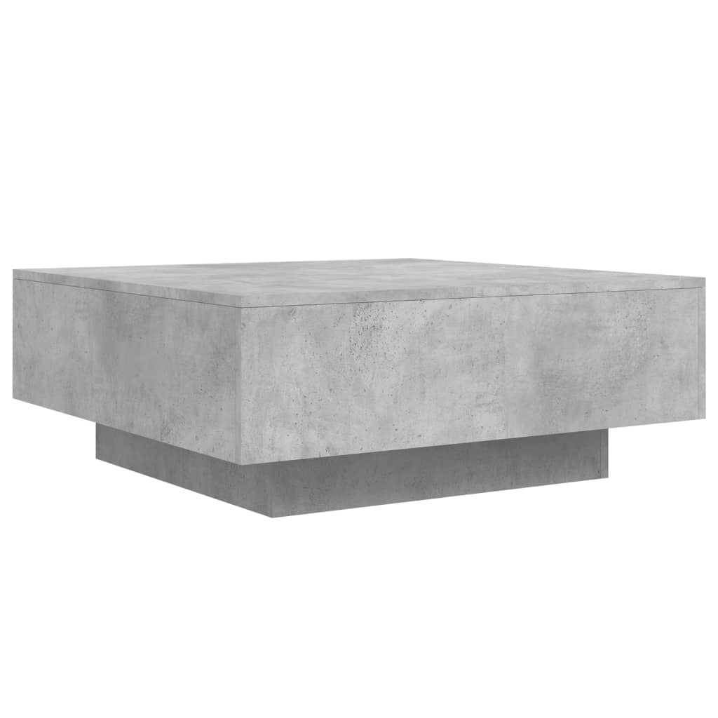 Table basse gris béton 80x80x31 cm bois d'ingénierie - XIOS