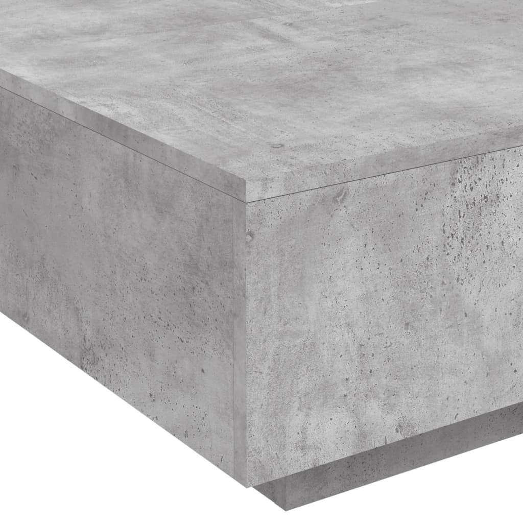 Table basse gris béton 80x80x31 cm bois d'ingénierie - XIOS