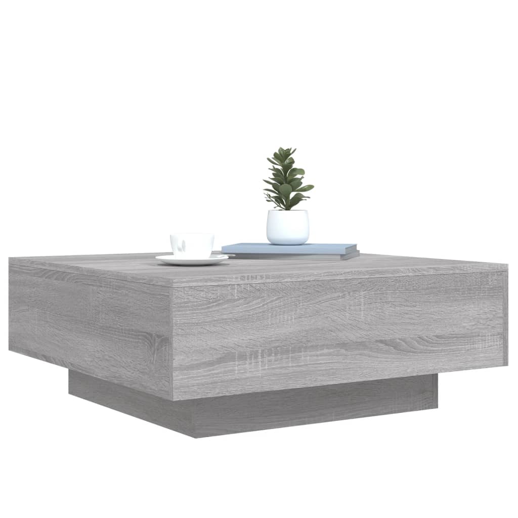 Table basse sonoma gris 80x80x31 cm bois d'ingénierie - XIOS