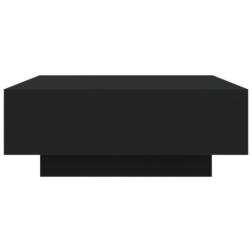 Table basse avec lumières LED noir 80x80x31 cm - XIOS