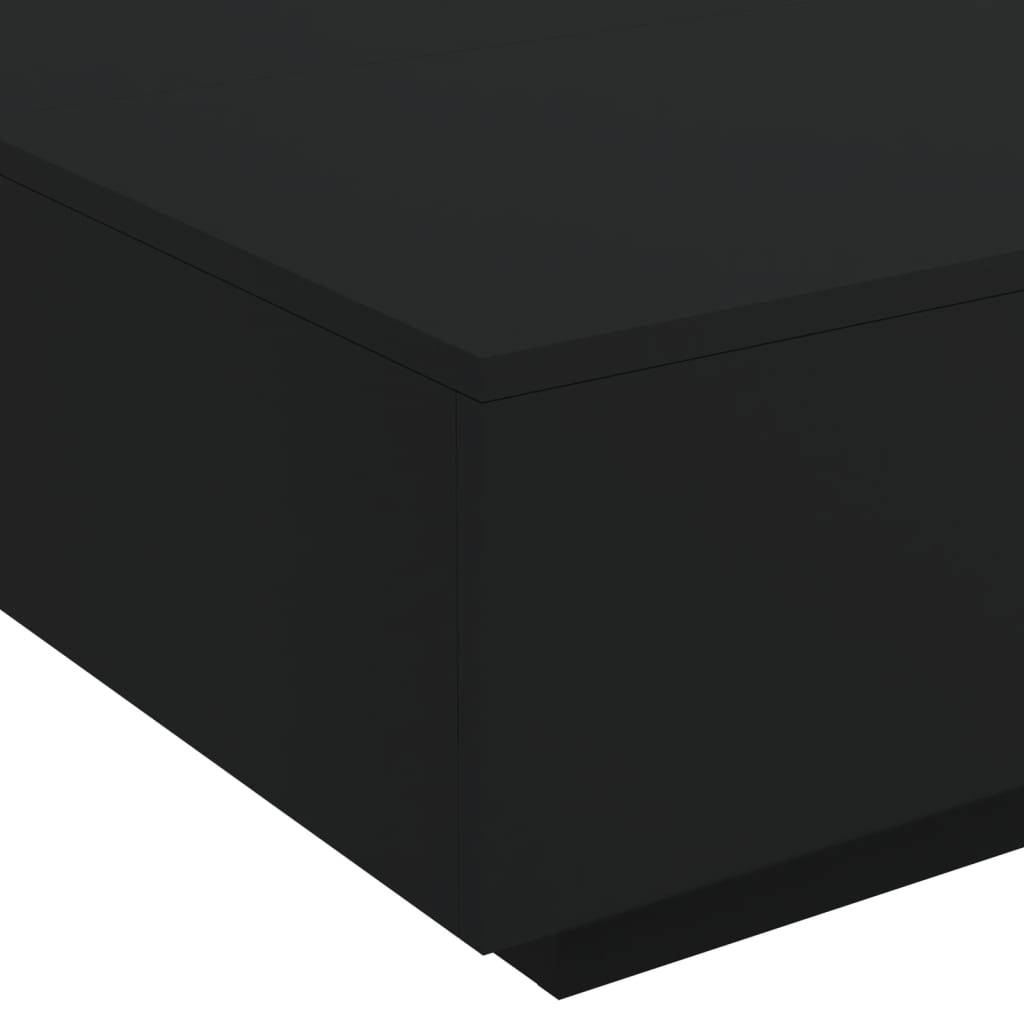 Table basse avec lumières LED noir 80x80x31 cm - XIOS