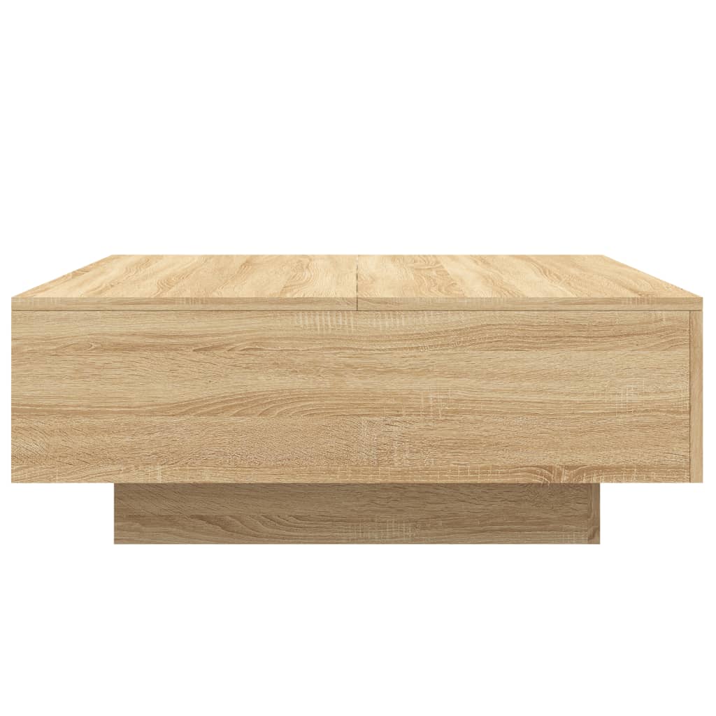 Table basse avec lumières LED chêne sonoma 80x80x31 cm - XIOS