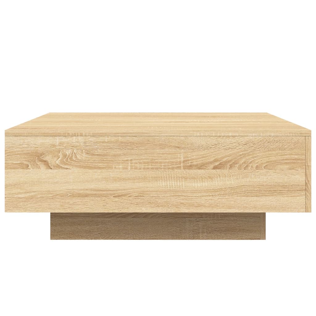 Table basse avec lumières LED chêne sonoma 80x80x31 cm - XIOS