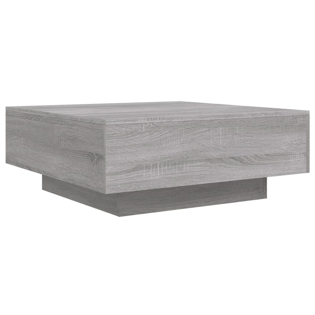 Table basse avec lumières LED sonoma gris 80x80x31 cm - XIOS