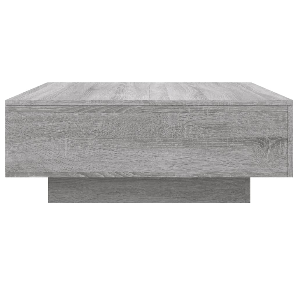 Table basse avec lumières LED sonoma gris 80x80x31 cm - XIOS