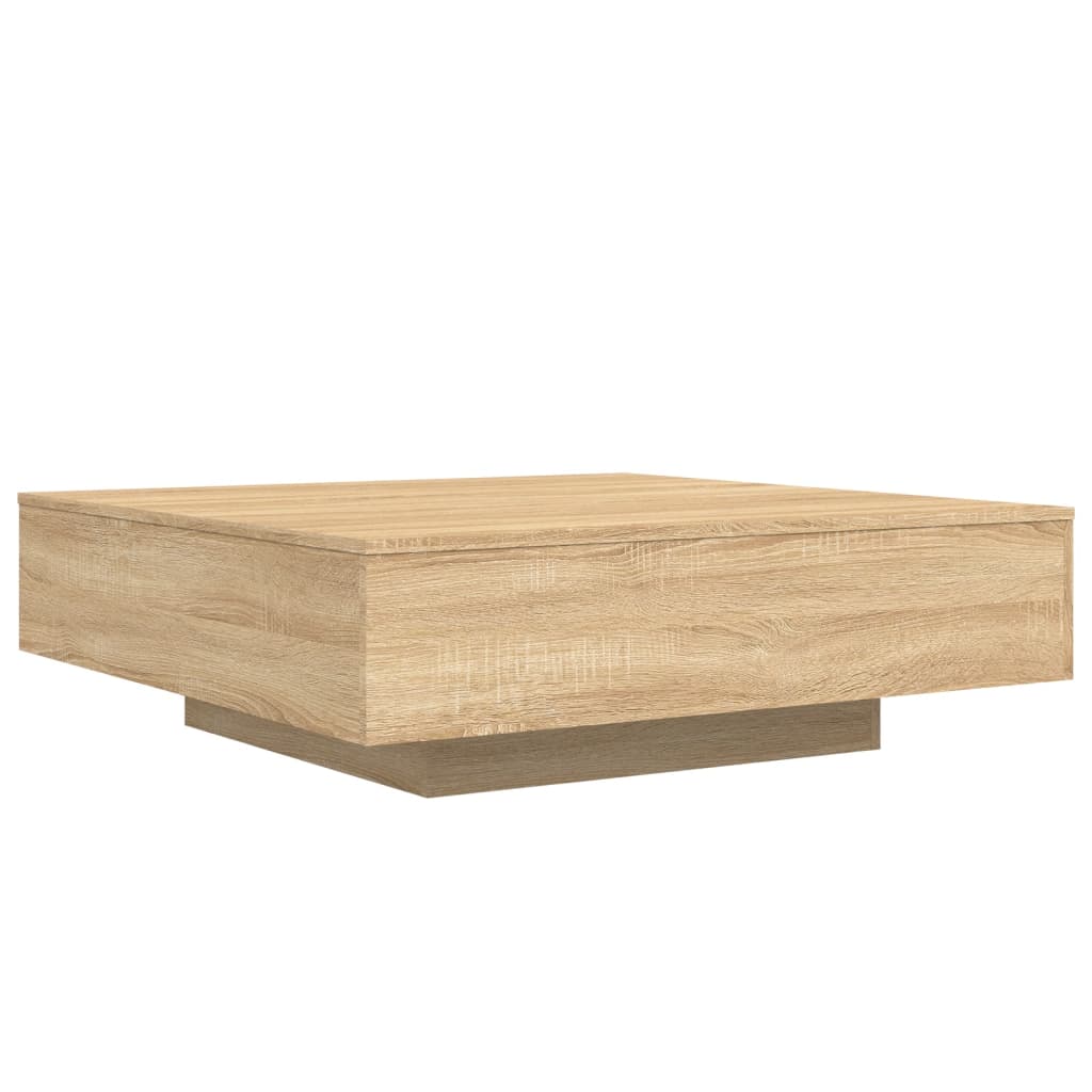Table basse chêne sonoma 100x100x31 cm bois d'ingénierie - XIOS