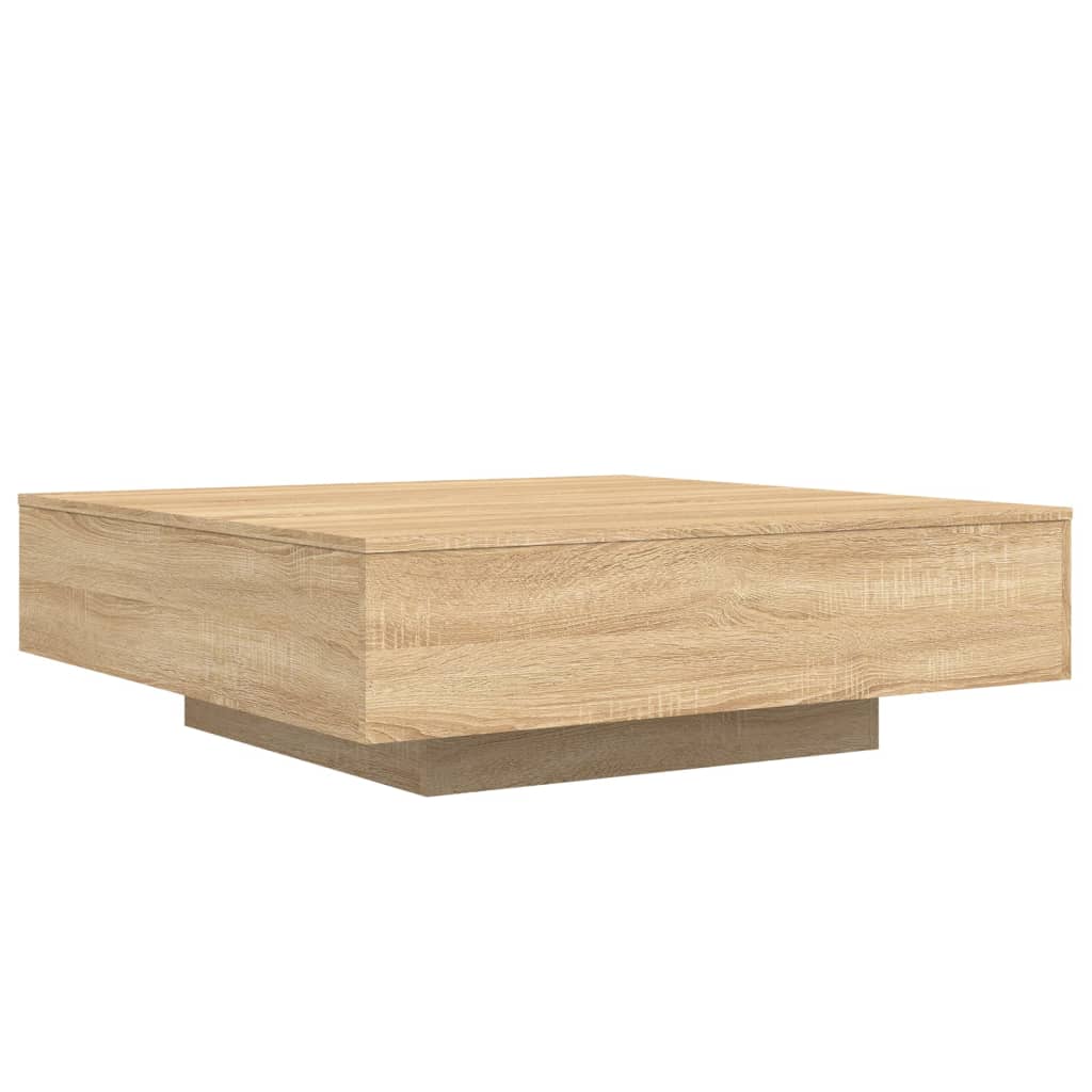 Table basse chêne sonoma 100x100x31 cm bois d'ingénierie - XIOS