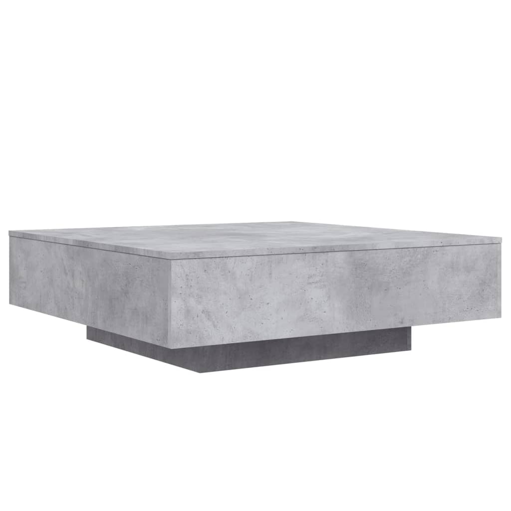 Table basse gris béton 100x100x31 cm bois d'ingénierie - XIOS