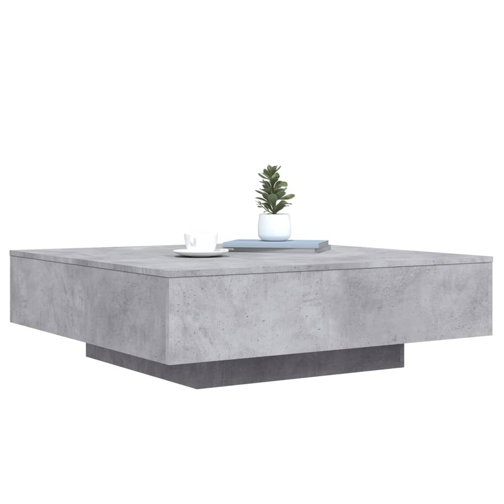 Table basse gris béton 100x100x31 cm bois d'ingénierie - XIOS