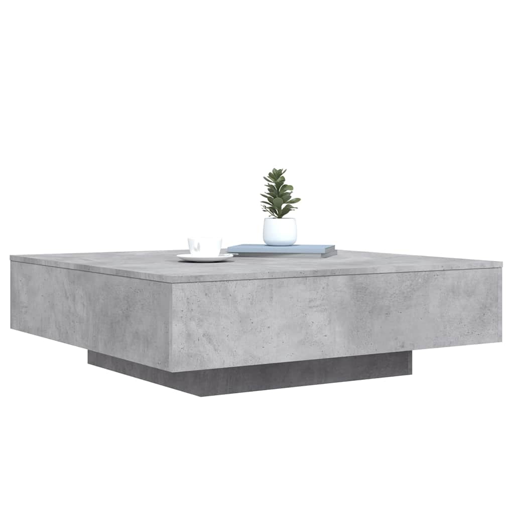 Table basse gris béton 100x100x31 cm bois d'ingénierie - XIOS