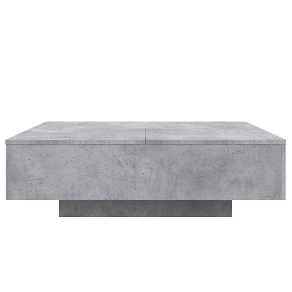 Table basse gris béton 100x100x31 cm bois d'ingénierie - XIOS