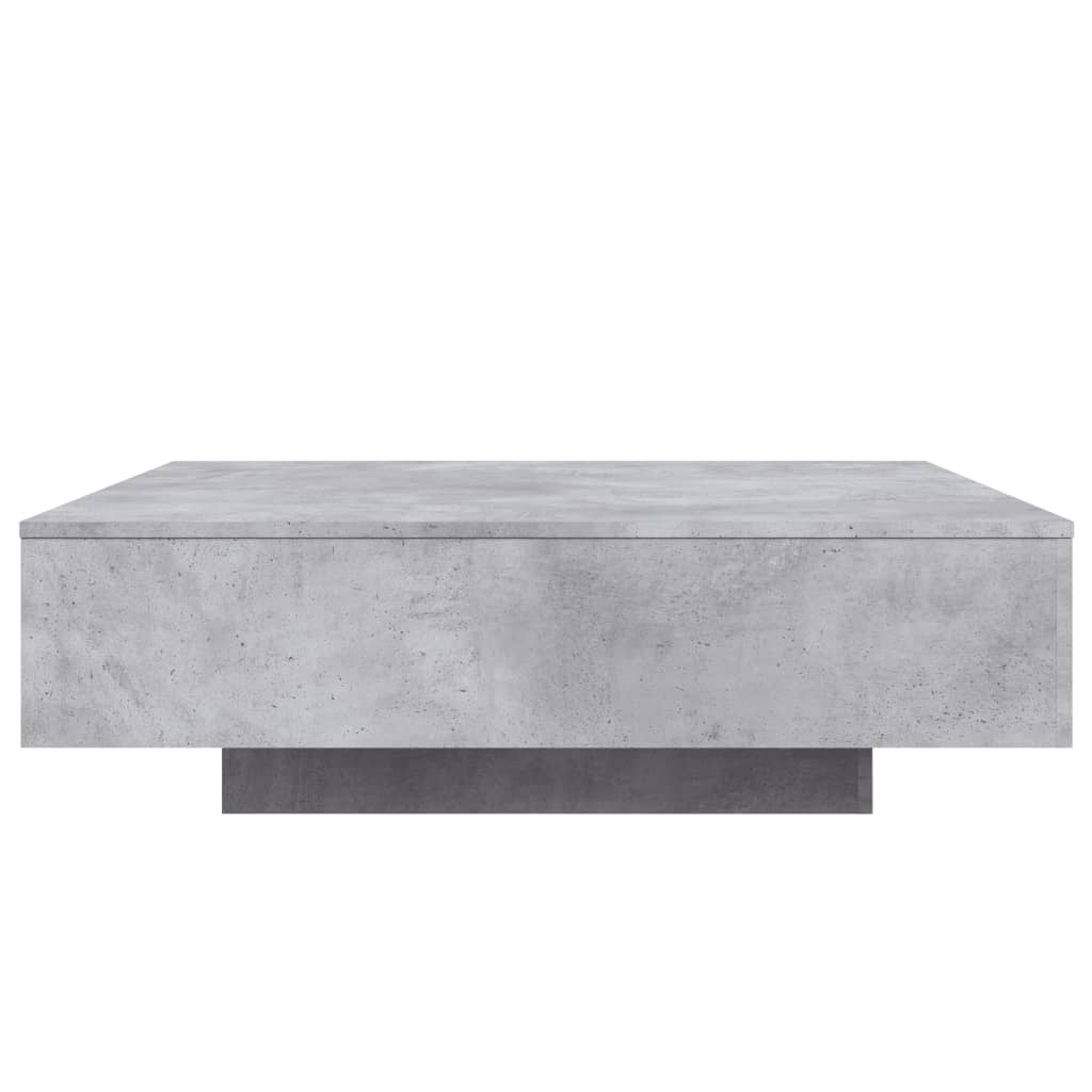 Table basse gris béton 100x100x31 cm bois d'ingénierie - XIOS