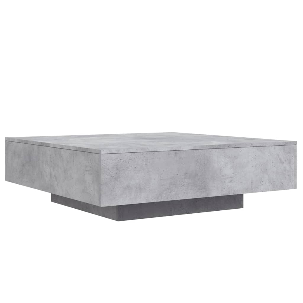 Table basse gris béton 100x100x31 cm bois d'ingénierie - XIOS