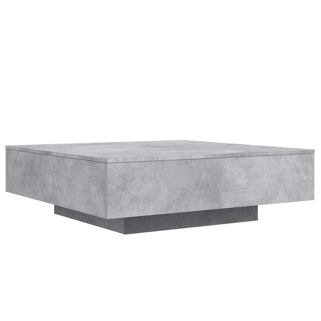 Table basse gris béton 100x100x31 cm bois d'ingénierie - XIOS