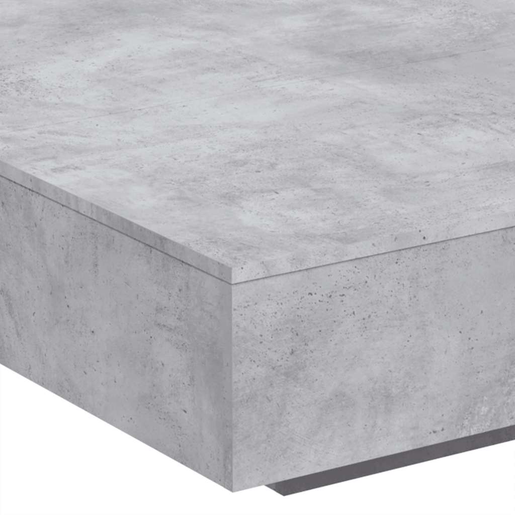 Table basse gris béton 100x100x31 cm bois d'ingénierie - XIOS