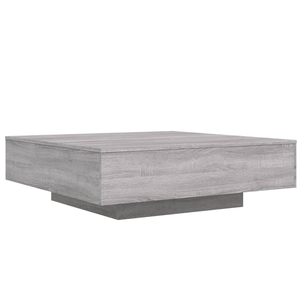 Table basse sonoma gris 100x100x31 cm bois d'ingénierie - XIOS