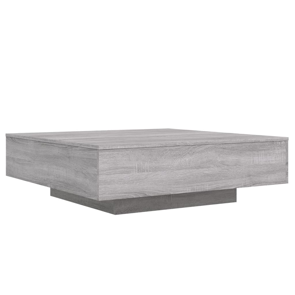 Table basse sonoma gris 100x100x31 cm bois d'ingénierie - XIOS