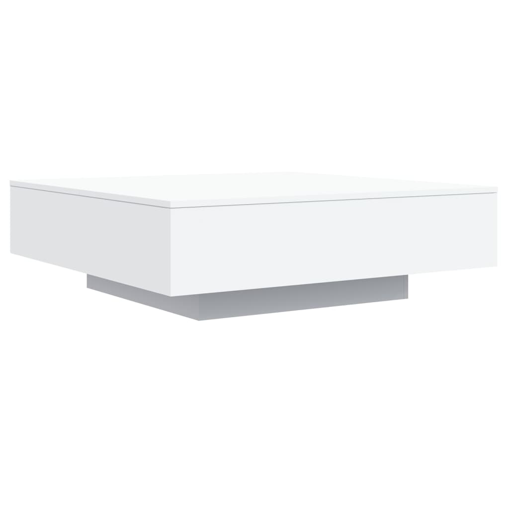 Table basse avec lumières LED blanc 100x100x31 cm - XIOS