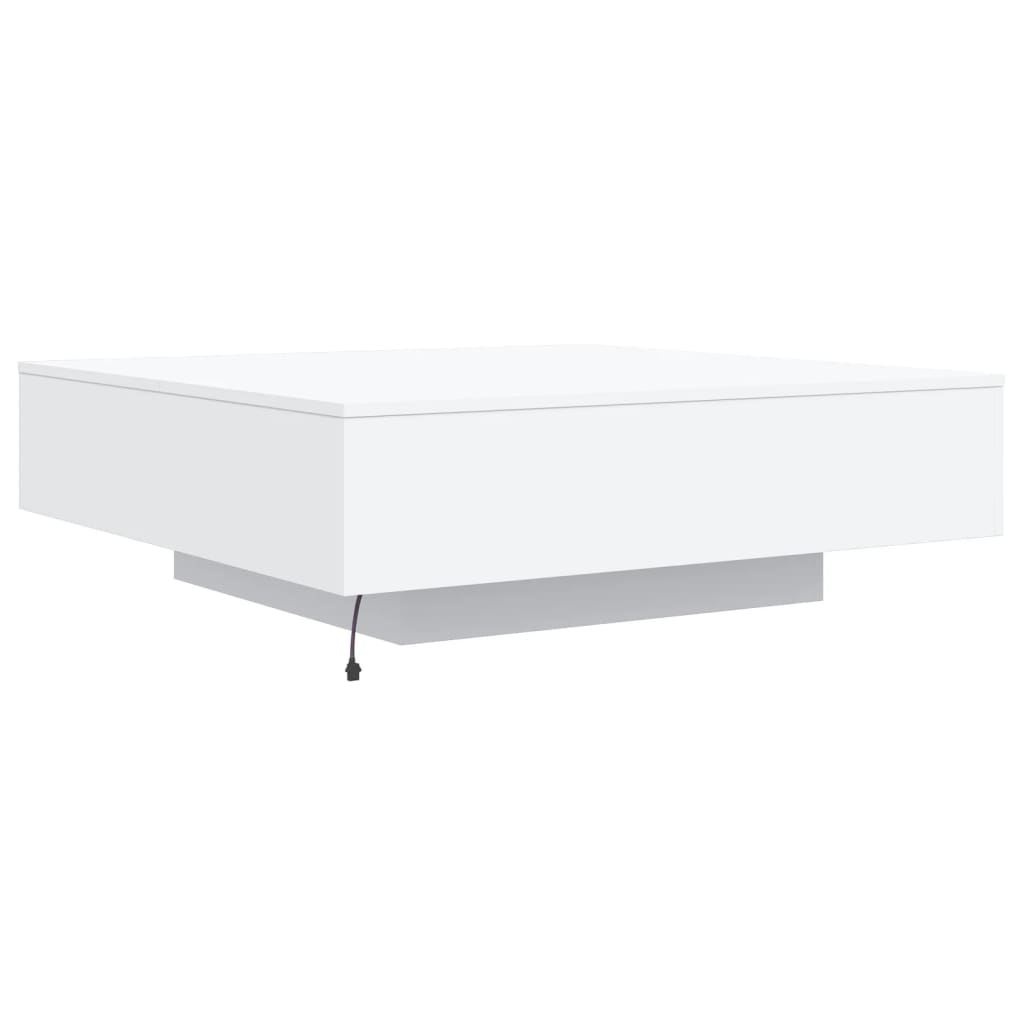 Table basse avec lumières LED blanc 100x100x31 cm - XIOS