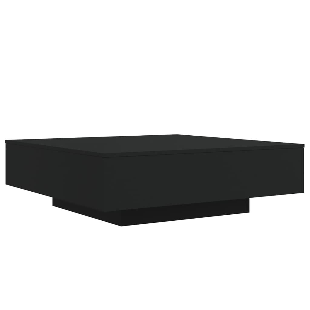 Table basse avec lumières LED noir 100x100x31 cm - XIOS