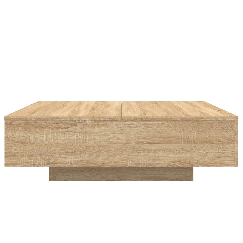 Table basse avec lumières LED chêne sonoma 100x100x31 cm - XIOS