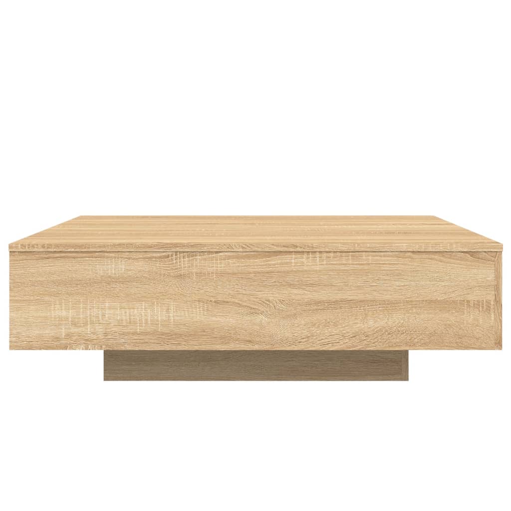 Table basse avec lumières LED chêne sonoma 100x100x31 cm - XIOS