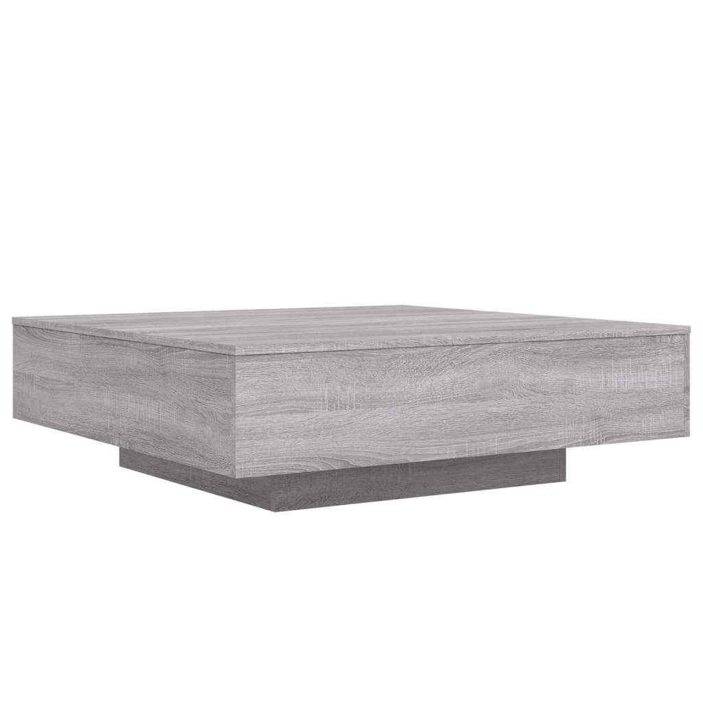 Table basse avec lumières LED sonoma gris 100x100x31 cm - XIOS