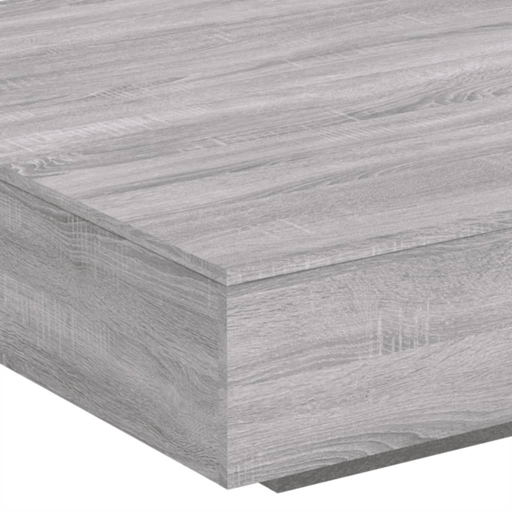 Table basse avec lumières LED sonoma gris 100x100x31 cm - XIOS