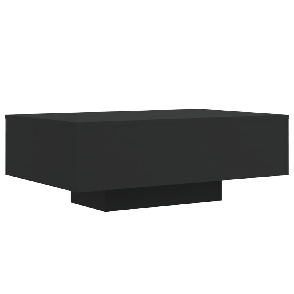 Table basse avec lumières LED noir 85x55x31 cm - XIOS