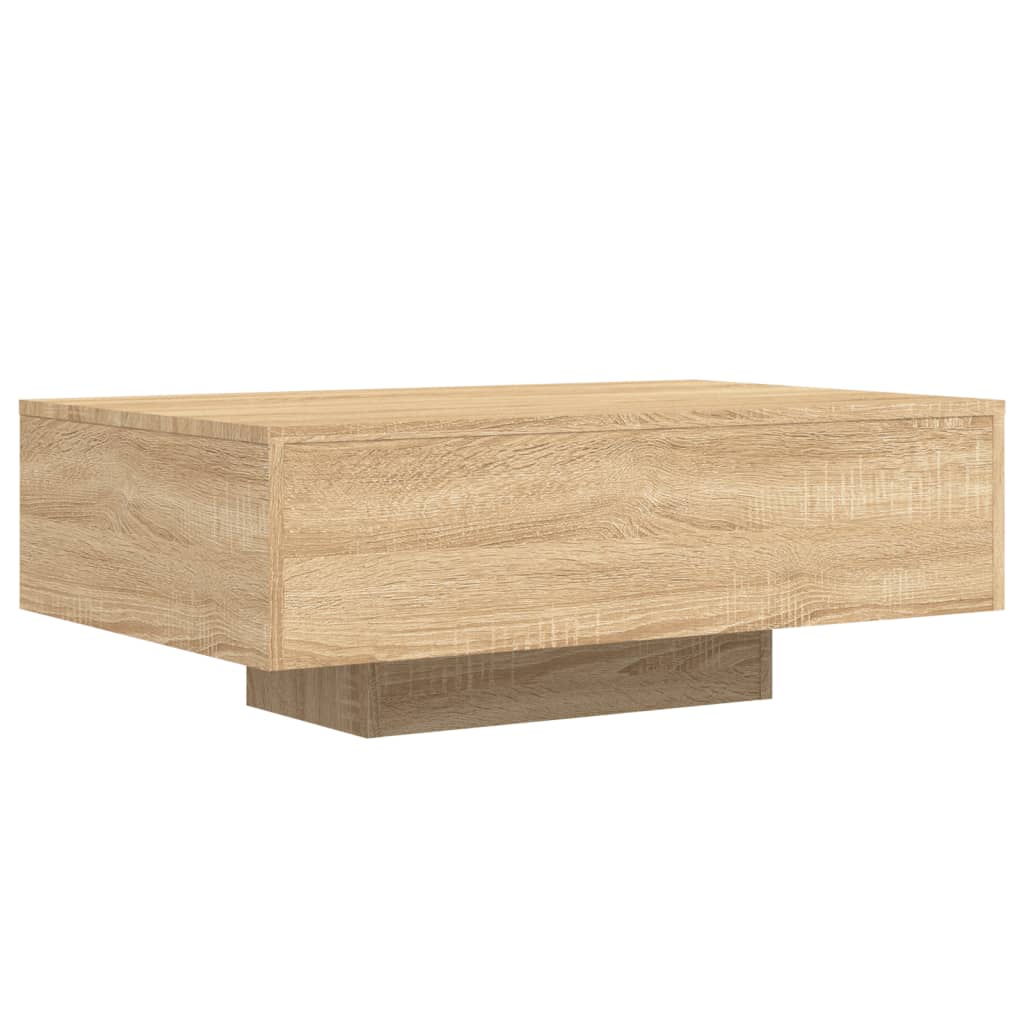 Table basse avec lumières LED chêne sonoma 85x55x31 cm - XIOS