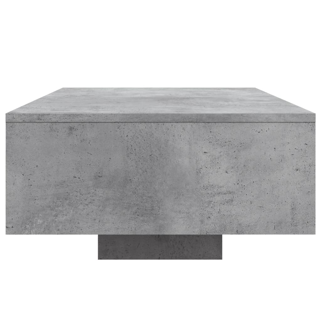 Table basse avec lumières LED gris béton 85x55x31 cm - XIOS