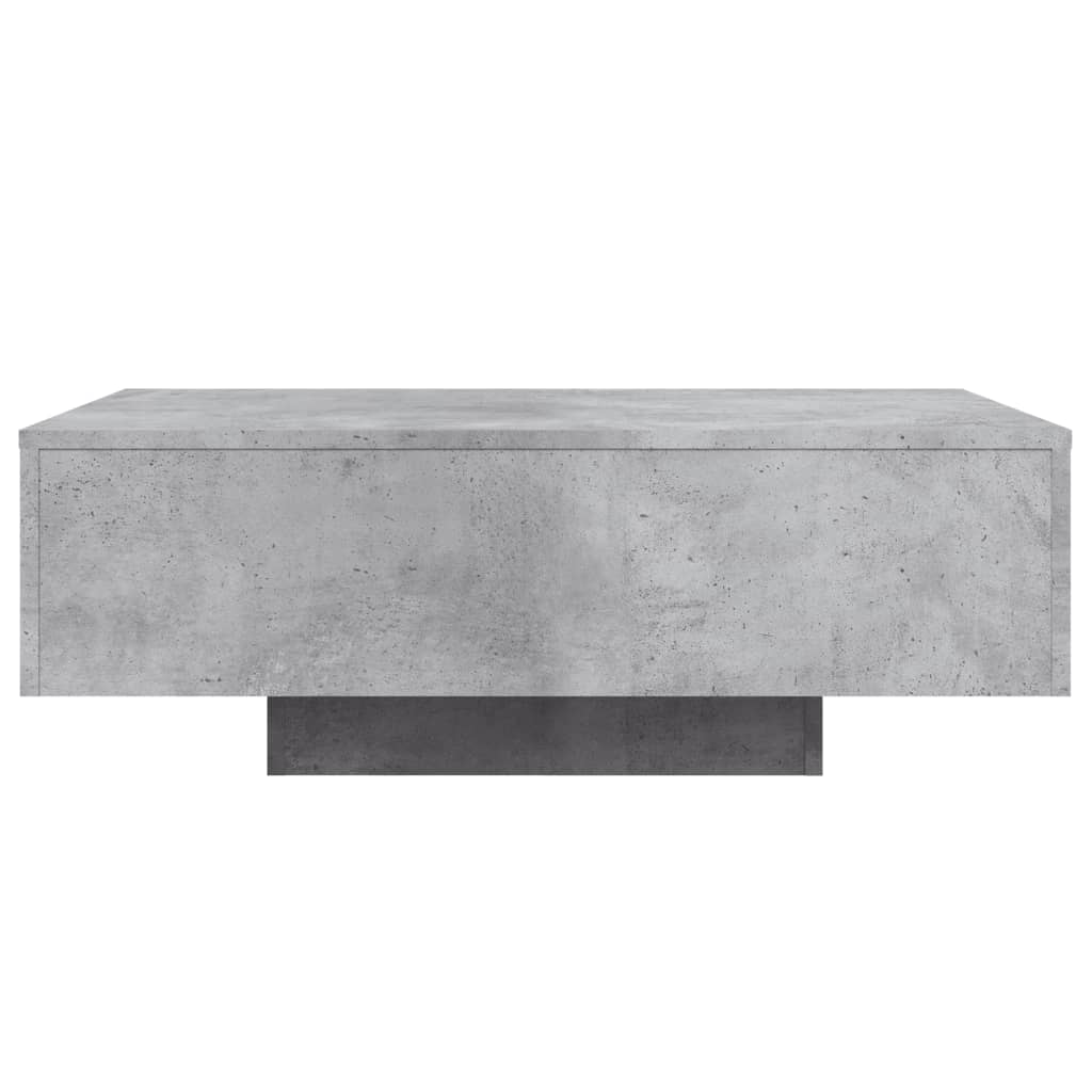 Table basse avec lumières LED gris béton 85x55x31 cm - XIOS
