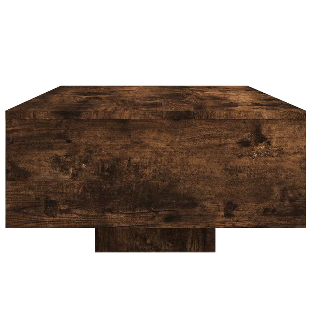 Table basse avec lumières LED chêne fumé 85x55x31 cm - XIOS