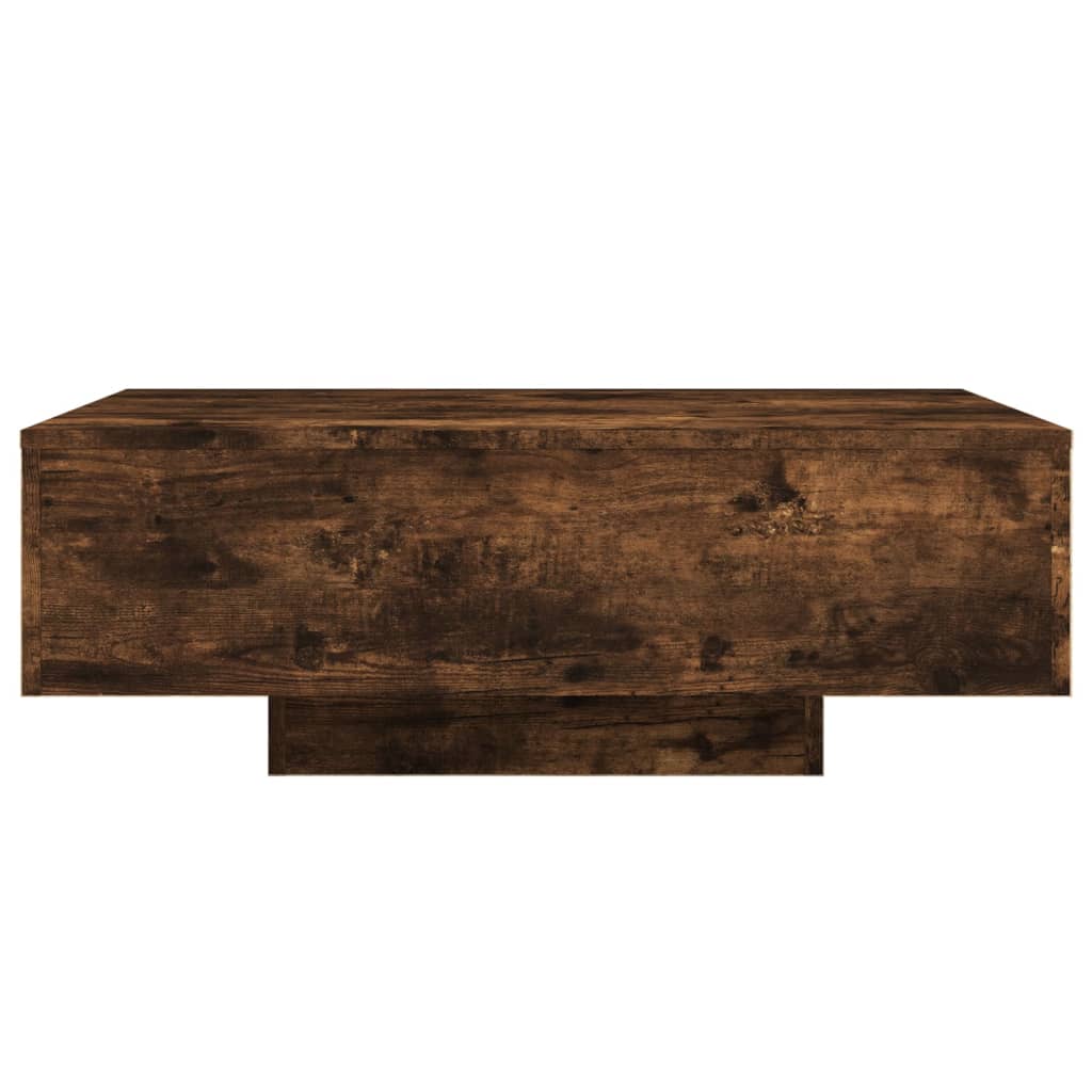 Table basse avec lumières LED chêne fumé 85x55x31 cm - XIOS