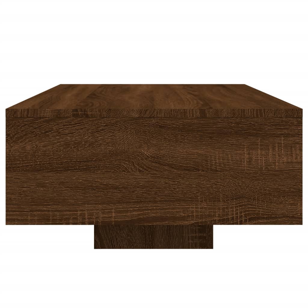 Table basse avec lumières LED chêne marron 85x55x31 cm - XIOS