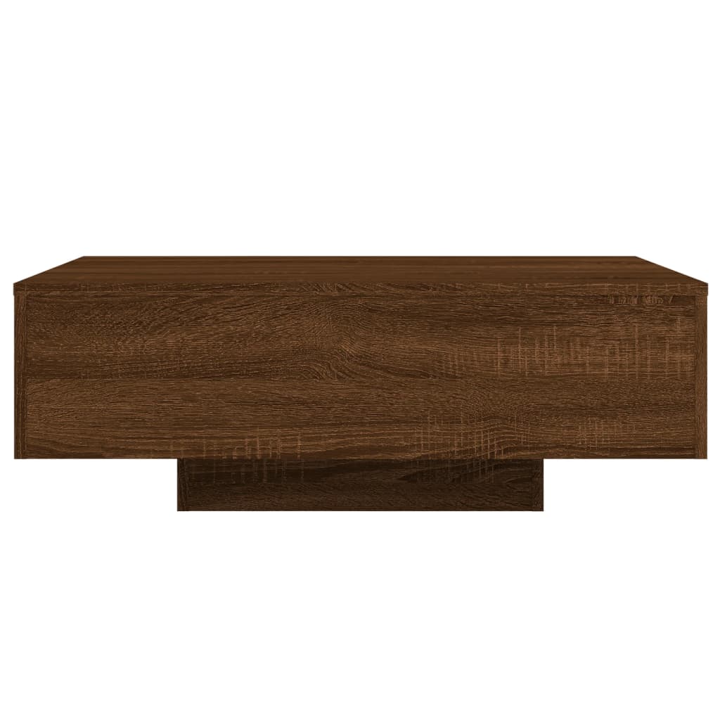 Table basse avec lumières LED chêne marron 85x55x31 cm - XIOS