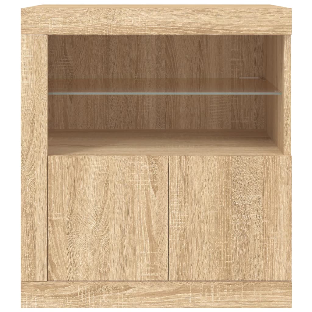 Buffet avec lumières LED chêne sonoma 60,5x37x67 cm - XIOS